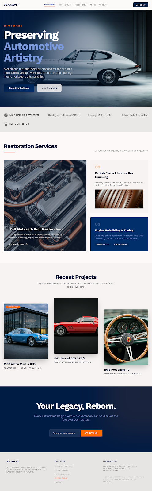 Classic Restoration template preview