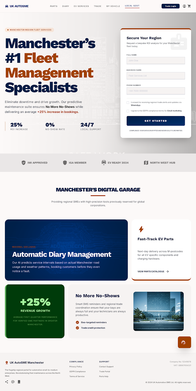 Fleet & Local Authority template preview